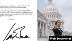 Joe Biden envía carta al cantante cubano Yotuel Romero