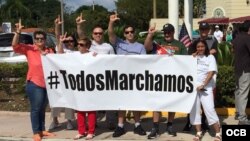 Manifestación en apoyo a campaña #TodosMarchamos.