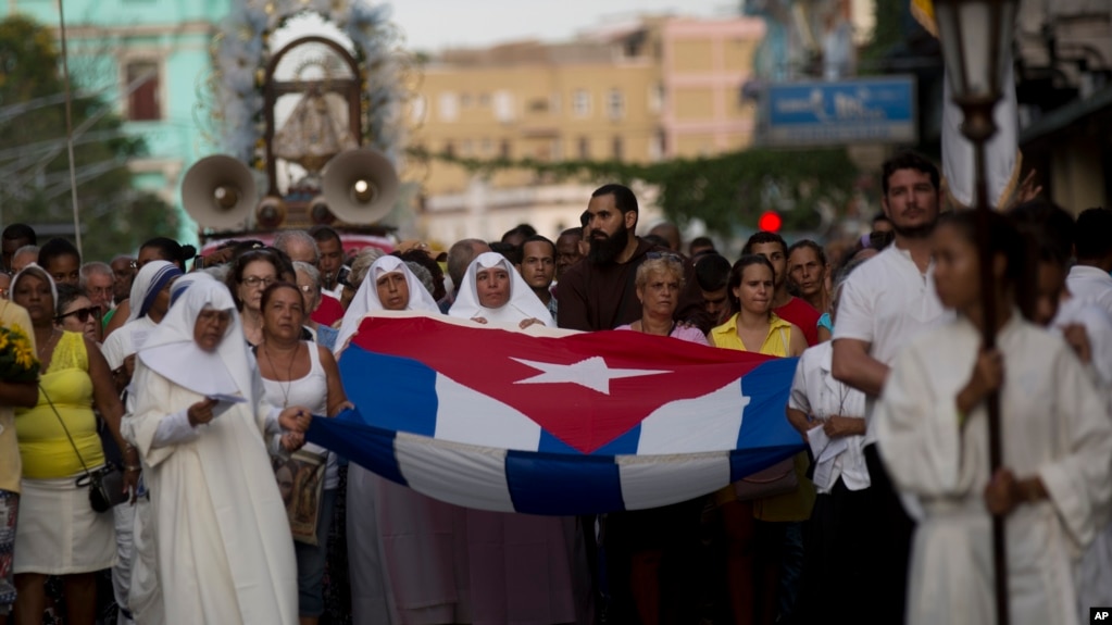 Procesión de la Virgen de la Caridad el 8 de septiembre de 2019. AP Photo/Ismael Francisco