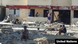Damnificados por el huracán Matthew en Cuba. Foto Naciones Unidas