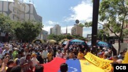 Manifestaciones de la oposición en Caracas en apoyo al referendo revocatorio contra Maduro.