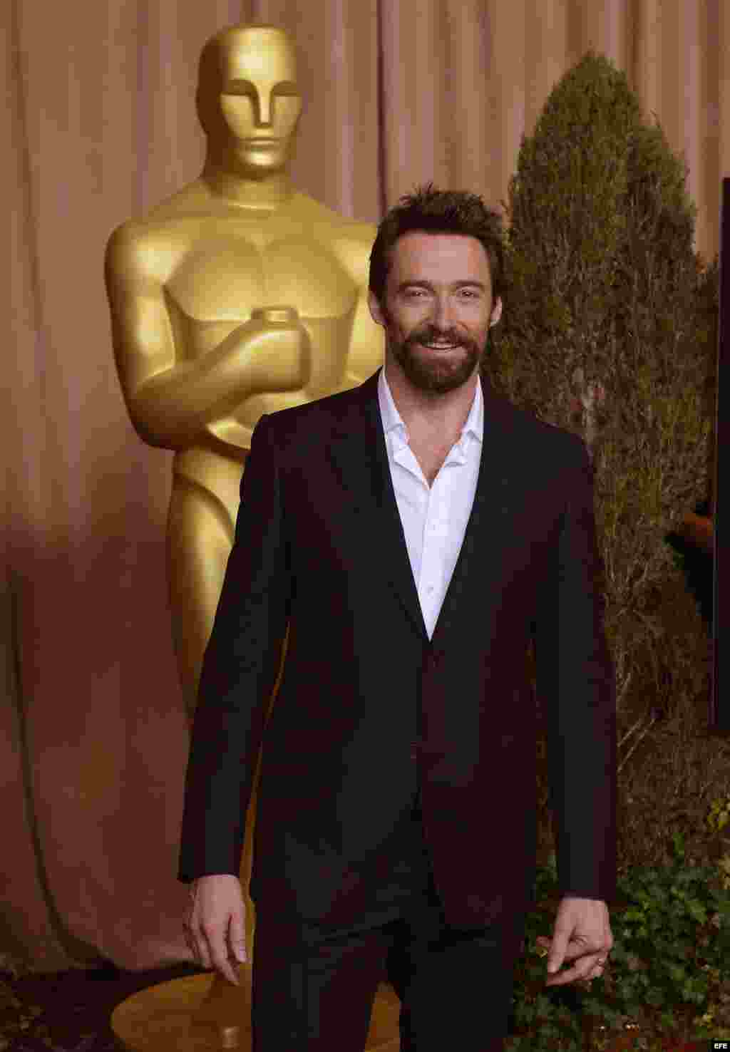 El actor australiano Hugh Jackman. Nominado al Oscar a Mejor Actor por Los Miserables.