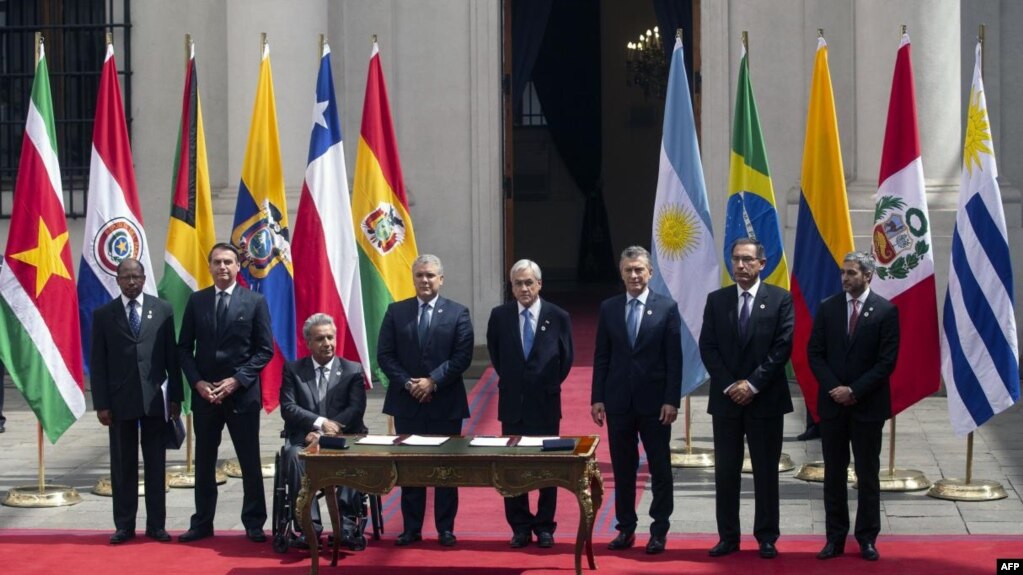 Jefes de Estado que participaron en PROSUR, Santiago de Chila