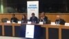 Las activistas cubanas Rosa María Payá y Laritza Diversent durante su participación en el evento en el Parlamento Europeo.