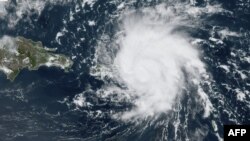 Imagen del satélite muestra al huracán Dorian mientras se acercaba a Puerto Rico. 