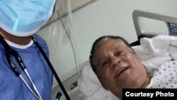 Roberto Durán, ingresado por coronavirus en la Clínica Hospital Nacional, en Ciudad de Panamá. (Foto: Cortesía de Robin Durán)