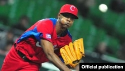 El pitcher guantanamero Raciel Iglesias.