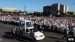 Benedicto XVI en la Plaza José Martí