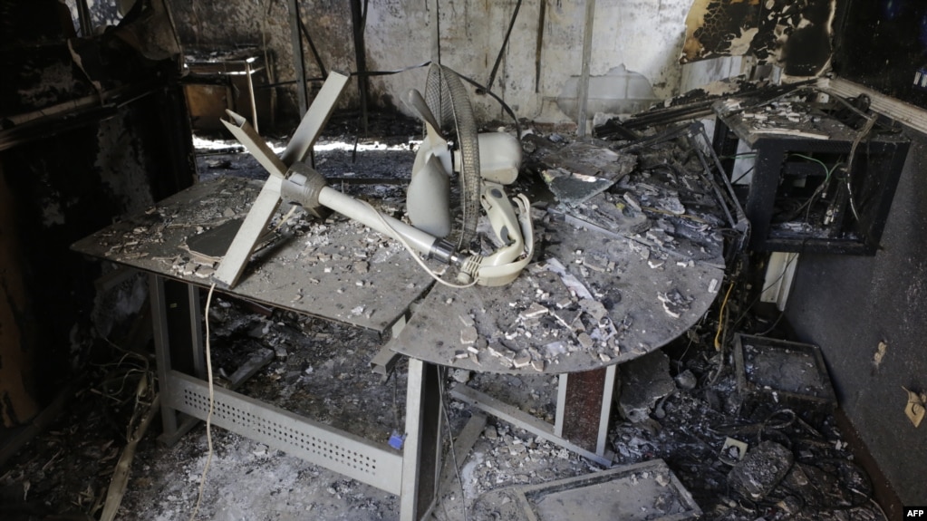 Las instalaciones de Radio Darío fueron destruidas por un incendio en abril de este año durante las protestas contra Daniel Ortega.