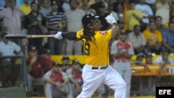 Manny Ramírez, de las Águilas Cibaeñas, en la temporada de béisbol domincano.