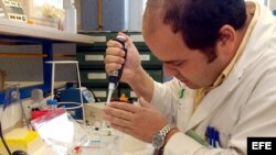 Archivo - Un investigador trabaja en el nuevo laboratorio de Terapia Celular y Medicina Regenerativa del hospital Virgen del Rocio en Sevilla.
