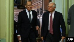 Sergei Lavrov, ministro de Exteriores ruso y Josep Borrell, Alto Comisionado de la UE para Asuntos Exteriores