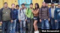 Grupo de cubanos retenidos en Honduras el 29 de noviembre