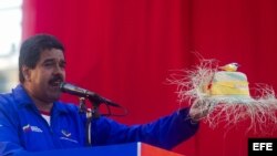Nicolás Maduro en un acto de su campaña electoral en Catia La Mar (Venezuela).