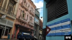 Vista de un sector residencial en La Habana, (Cuba).