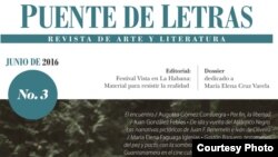 "Puente de Letras", revista literaria. (Detalle, cortesía PL, NCE.