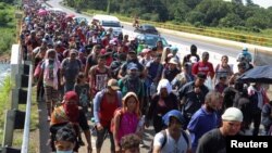 Caravana de migrantes en Chiapas, México el 24 de octubre de 2021. REUTERS/Jose Torres