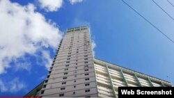 Incendio en el edificio Focsa de La Habana. (Captura de video/YouTube)
