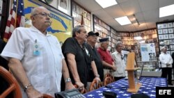 Integrantes de la Brigada 2506 en una reunión del 2011. Archivo.