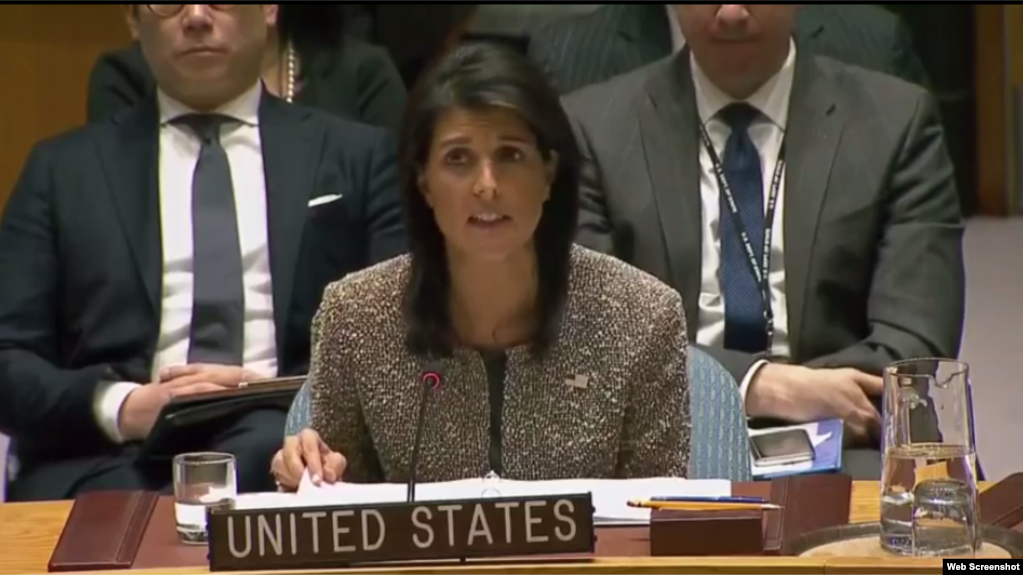 Nikkie Haley, embajadora de Estados Unidos en la ONU