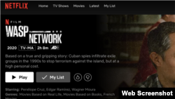 Netflix presenta The Wasp Network como un filme basado en hechos reales.