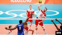 Juegos Olímpicos Río 2016 Juego entre los equipos de Cuba y Polonia de voleibol masculino