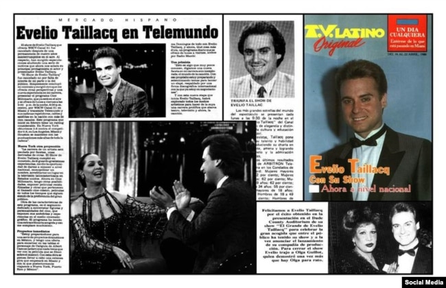 Muestras de la cobertura de prensa a los programas presentados por Taillacq en Telemundo.