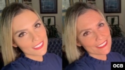 La periodista Vanessa Cardona en una prueba FaceApp.