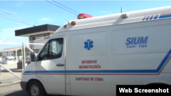 Imagen de una ambulancia en Cuba.