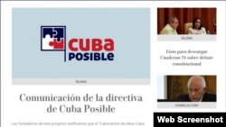 Portada de Cuba Posible, el 20 de mayo de 2019.