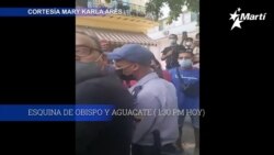 Otero Alcántara se encuentra rodeado por policias del régimen en su sexto día de huelga de hambre