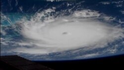 El huracán Dorian visto desde la Estación Espacial Internacional