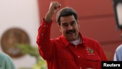 El presidente de Venezuela, Nicolás Maduro, en el Foro de Sao Pablo, en Caracas.