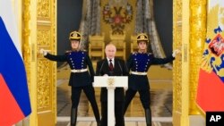 "Putin se siente Goliat en su imaginación". Foto Archivo. Putin en el Kremlin, en diciembre de 2021.