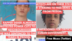 Free Muse pide la libertad de los raperos cubanos encarcelados, Denis Solís y Didier Almagro. (Imagen de Free Muse).