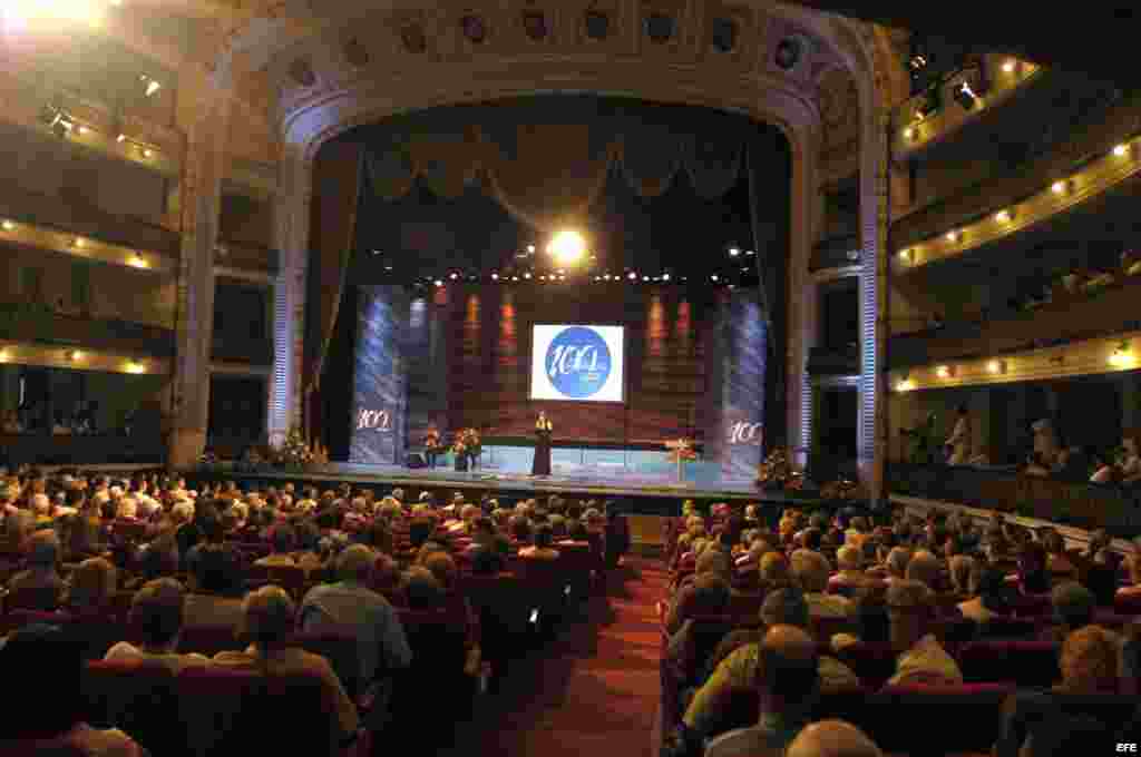 Interior del Gran Teatro de La Habana, donde está previsto que el presidente Obama haga su discurso.