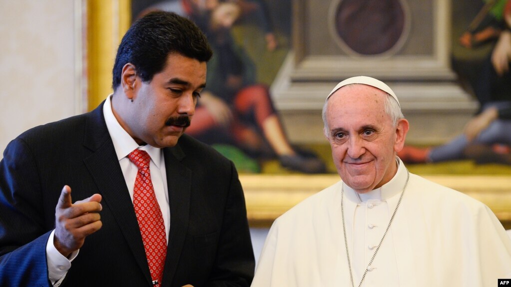 Nicolás Maduro durante una audiencia privada con el papa Francisco en el Vaticano, en junio de 2013.