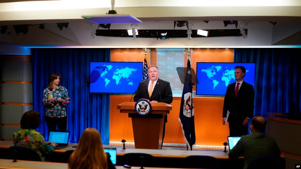 Mike Pompeo presenta el informe sobre terrorismo 2019. Mandel Ngan/Pool via AP