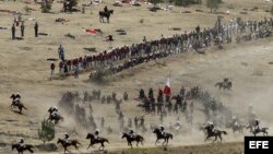 Conmemoración de la batalla del 5 de mayo de 1862 en los fuertes de Loreto y Guadalupe, en Puebla.