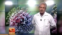 El director nacional de Epidemiología del Ministerio de Salud Pública de Cuba, Francisco Durán García, en su comparecencia sobre el coronavirus el 3 de febrero en el NTV.