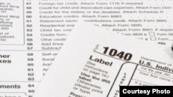 El formulario 1040 de declaración de impuestos