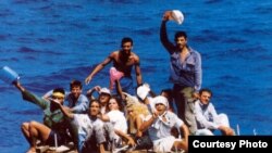 Balseros cubanos.