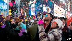 Una celebración del Año Nueva en Times Square de Nueva York (AP Photo/Craig Ruttle).