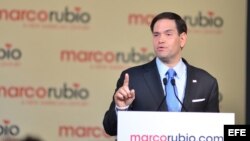 Marco Rubio durante el anuncio de su candidatura para las elecciones presidenciales de 2016 (abril, 2015).
