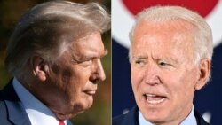 Combinación de fotos del presidente Donald Trump y el exvicepresidente Joe Biden. (SAUL LOEB y JIM WATSON / AFP)