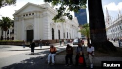 Vista exterior de la sede de la Asamblea Nacional de Venezuela, en Caracas.