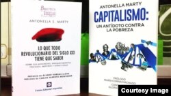 Los últimos dos libros de la ensayista argentina Antonella Marty. 