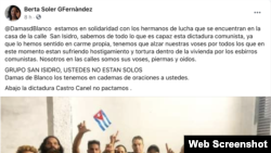 Damas de Blanco se solidarizan con el Movimiento San Isidro