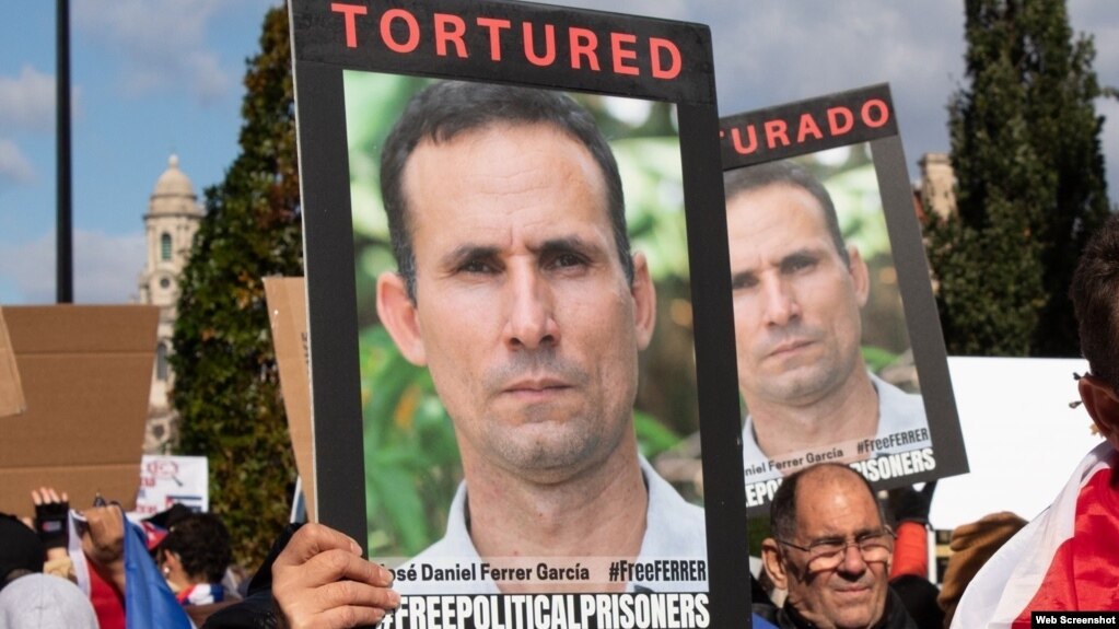 Manifestantes exigen en Miami la liberación de José Daniel Ferrer. (Archivo)