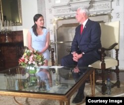 Rosa María Payá se reune en Perú con Mike Pence